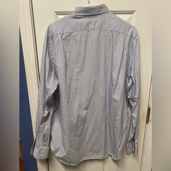 Mens POLO Ralph Lauren Classic Fit Striped Button Down Large XL Blue White - Picture 3 of 6